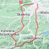 Mapa Z Krakowa w Beskid Makowski